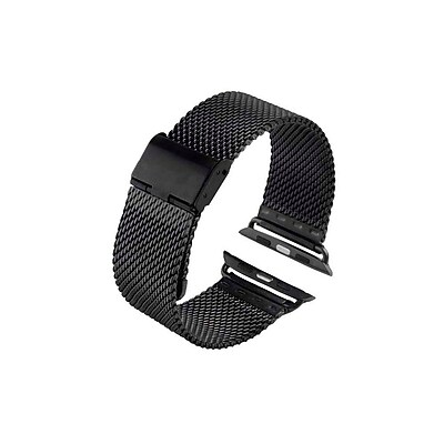 iPM Luxury Stainless Steel Tight Mesh Strap for Apple Watch AWMS001 38 Black AWMS00138BK