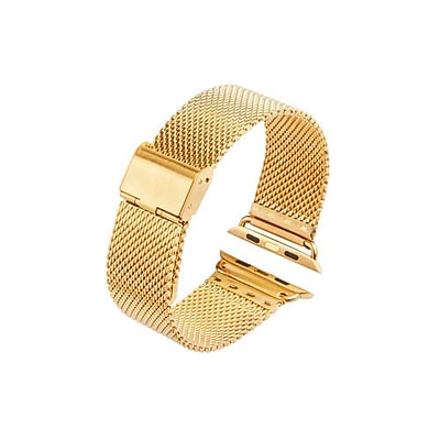 iPM Luxury Stainless Steel Tight Mesh Strap for Apple Watch AWMS001 38 Gold AWMS00138GLD