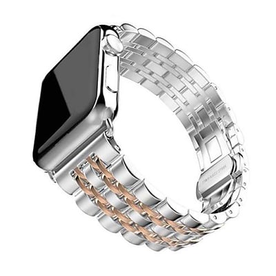iPM Modern Stainless Steel Link Band with Butterfly Closure for Apple Watch 38mm Rose Gold ICEWA2138RG
