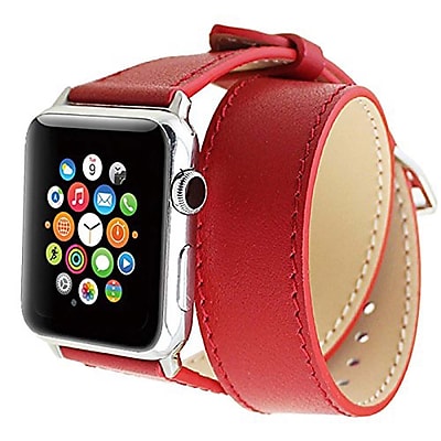iPM Genuine Leather Double Wrap Replacement Watch Band 38mm Red ICEWA2838R