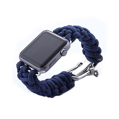 iPM Weave Watch Band with Stainless Steel Clasp for Apple Watch 38mm Dark Blue ICEWA33138BL