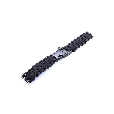 iPM Weave Watch Band with Whistle for Apple Watch 38mm Black ICEWA33238BK