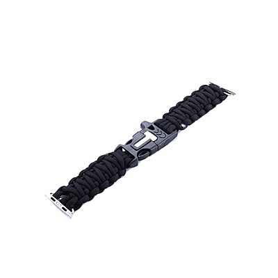 iPM Weave Watch Band with Whistle Flint for Apple Watch 42mm Black ICEWA33342BK