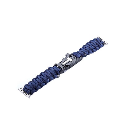 iPM Weave Watch Band with Whistle Flint for Apple Watch 38mm Dark Blue ICEWA33338BL