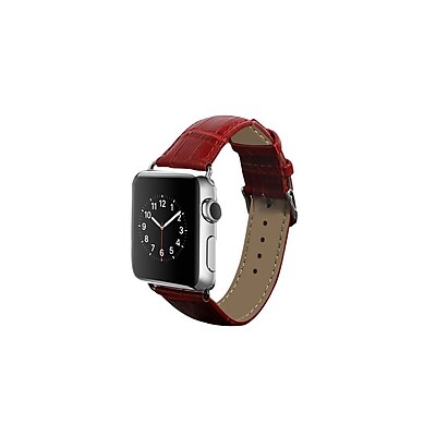 iPM Crocodile Leather Band for Apple Watch 42mm Red ICEWA36R42