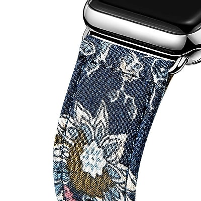 iPM Leather Cloth Band with Buckle for Apple Watch 42mm Dark Blue LCL42DKBL