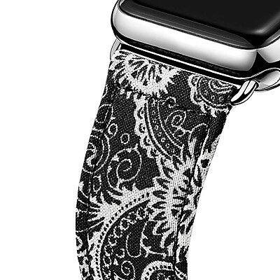 iPM Leather Cloth Band with Buckle for Apple Watch 42mm National Black LCL42NTLBK