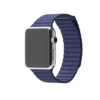 iPM Leather Bracelet with Magnetic Closure For Apple Watch Blue 38mm WA15BL38MM