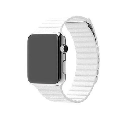 iPM Leather Bracelet with Magnetic Closure For Apple Watch White 42mm WA15W42MM