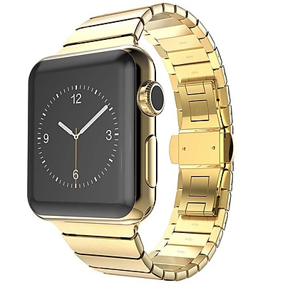 iPM Stainless Steel Link Band with Horizontal Butterfly Closure for Apple Watch 38mm Gold WA35BTFL38GO