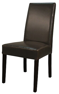 New Pacific Direct Hartford Bonded Leather Side Chair Set of 2 ; Brown