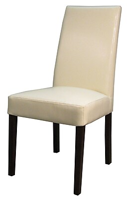 New Pacific Direct Hartford Bonded Leather Side Chair Set of 2 ; Beige