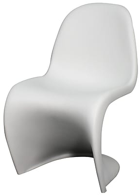 New Pacific Direct Groovy Molded Side Chair Set of 4 ; White