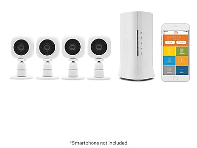 Home8 Mini Cube HD 4 Camera Starter Kit 720p HD Security Camera with Motion/Sound Detect, Night Vision & 2 way Audio (V33040US)