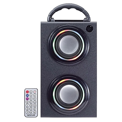 Craig 2.4 W Mini Color Changing Bluetooth Tower Speaker with USB SD Black CR4197BT