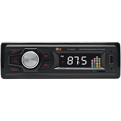 QFX FX 160US AM FM Radio with MP3 USB SD Receiver Black