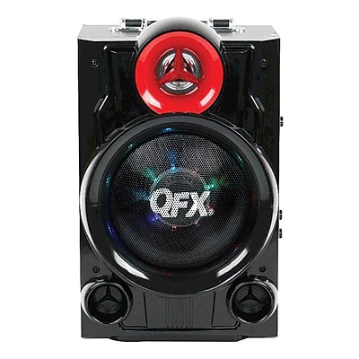 QFX PBX 9080 600 W Battery Powered Portable Bluetooth Speaker Black Red