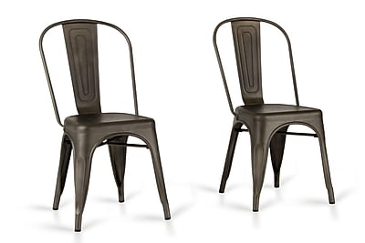 Laurel Foundry Modern Farmhouse Drummond Rust Metal Dining Chair Set of 2 Set of 2
