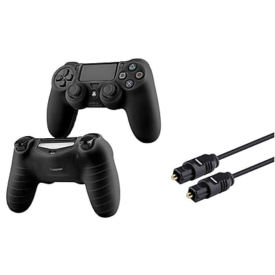 Insten 3FT Digital Optical Audio TosLink Cable Black Cover Case for Sony PS4