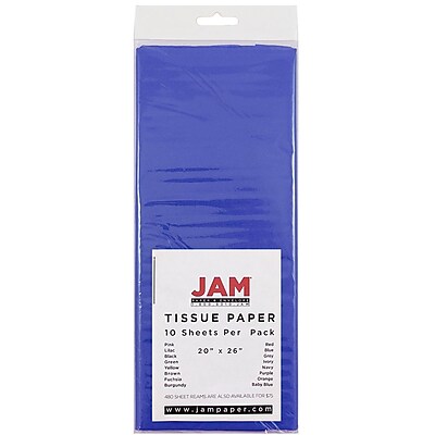 JAM Paper Tissue Paper Presidential Blue 10 Pack 1152354