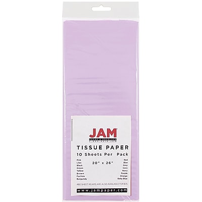 JAM Paper Tissue Paper Lilac Purple 10 Pack 211515213