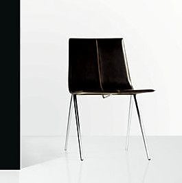 Modloft Mayfair Side Chair; Brown Hairon