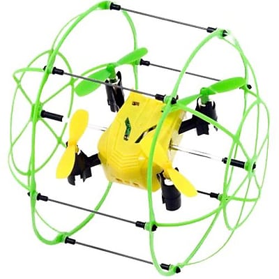 Odyssey Turbo Runner Climbing and Rolling Quadcopter, Green/Yellow (ODY-1012GY)