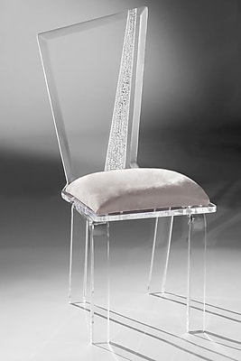 Muniz Hollywood Acrylic Side Chair; Silver