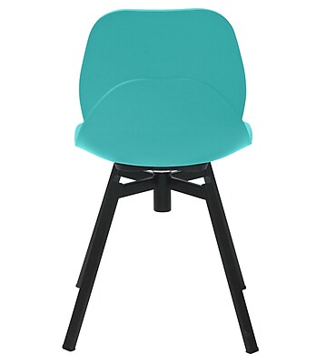 eModern Decor Joy Dining Shell Side Chair Set of 2 ; Turquoise