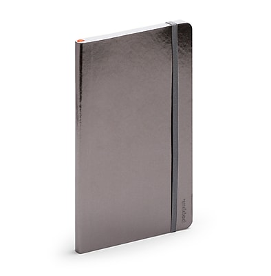Poppin Medium Soft Cover Notebooks Gunmetal 25 Pack 102297