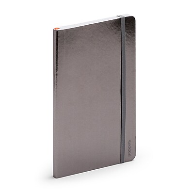 Poppin Medium Soft Cover Notebooks Gunmetal 25 Pack 102297