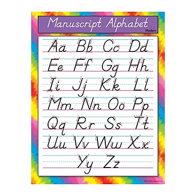 Trend Enterprises Manuscript Alphabet Modern Learning Chart