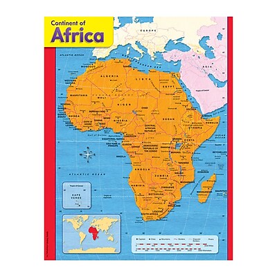 Trend Enterprises Continent of Africa Learning Chart