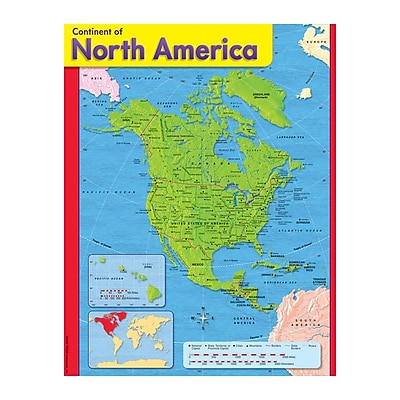 Trend Enterprises Continent of North America Learning Chart