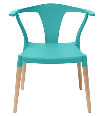 eModern Decor Icon Side Chair Set of 2 ; Turquoise