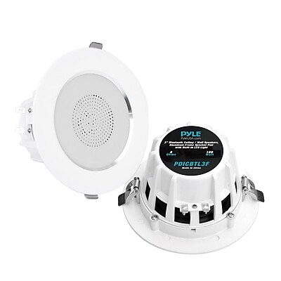 Pyle PDICBTL3F 3 Bluetooth Ceiling Wall Speaker Kit White