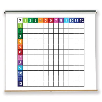 Flipside Products Pull Down Grid Whiteboard 48 x 63