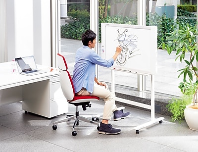 Plus Boards Compact 2 Panel Electronic Wall Mounted Whiteboard 28 x 43
