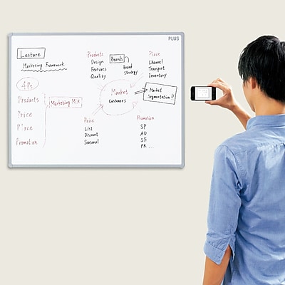 Plus Boards Smartphone Ready Magnetic Whiteboard; 35 x 47