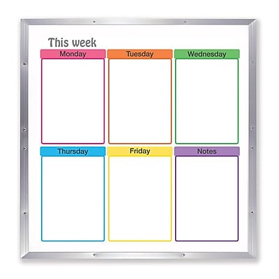 Flipside Products Framed Calender Whiteboard 48 x 48