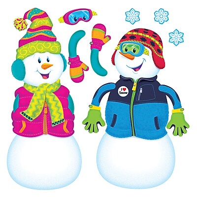 Trend Enterprises Bulletin Board Set Playful Snow Pals