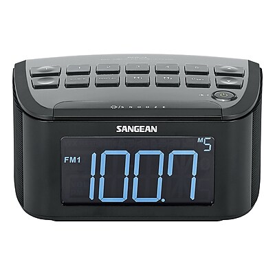 Sangean RCR 24 FM AM Aux in Digital Tuning Clock Radio Black