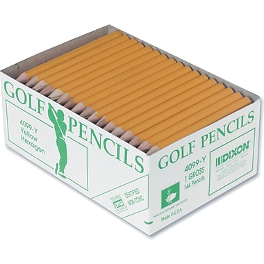 Dixon® 3 1/2in. Pre-sharpened Golf Pencils, #2 Soft, 144/Box