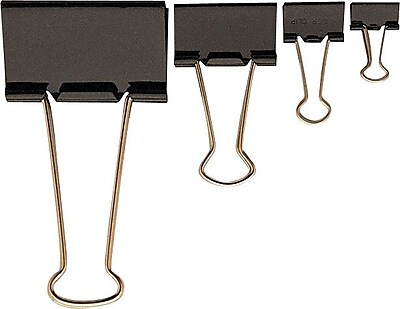 Staples 15348 Mini Binder Clip 12 PK Black