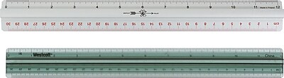 Westcott 12 Finger Grip Ruler Aluminum