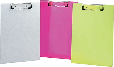 Clipboard with Low Profile Clip Neon Yellow