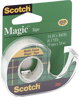 3M Scotch Magic Tape with Refillable Dispenser 3 4 x 300 1 Core