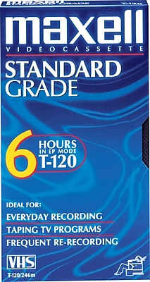 Maxell T120 Standard Grade VHS Cassette