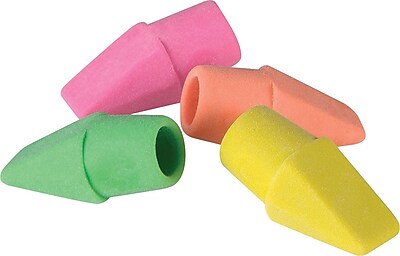 Staples® Cap Erasers, Assorted, Dozen