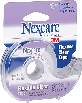 Nexcare Flexible Clear First Aid Tape with Dispenser